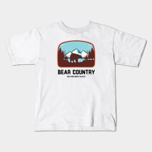 Bear Country My Favorite Place Kids T-Shirt